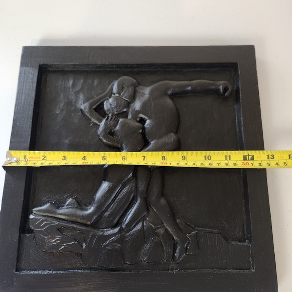 Handmade Wood Carved Painted Rustic Erotic Folk Art Wall Decor Boho Decor Woman - Picture 4 of 7